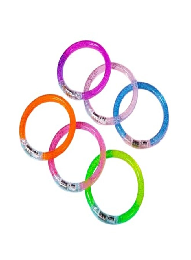 SSKR Pack of 2 Piece Glow in the Dark Flashing Light Up LED Bracelet Set for Party Favors, Gifts for Kids, Adults, Glow Accessories, Birthday, Carnival, Rave Concert Decorations | Multicolor - Image 1